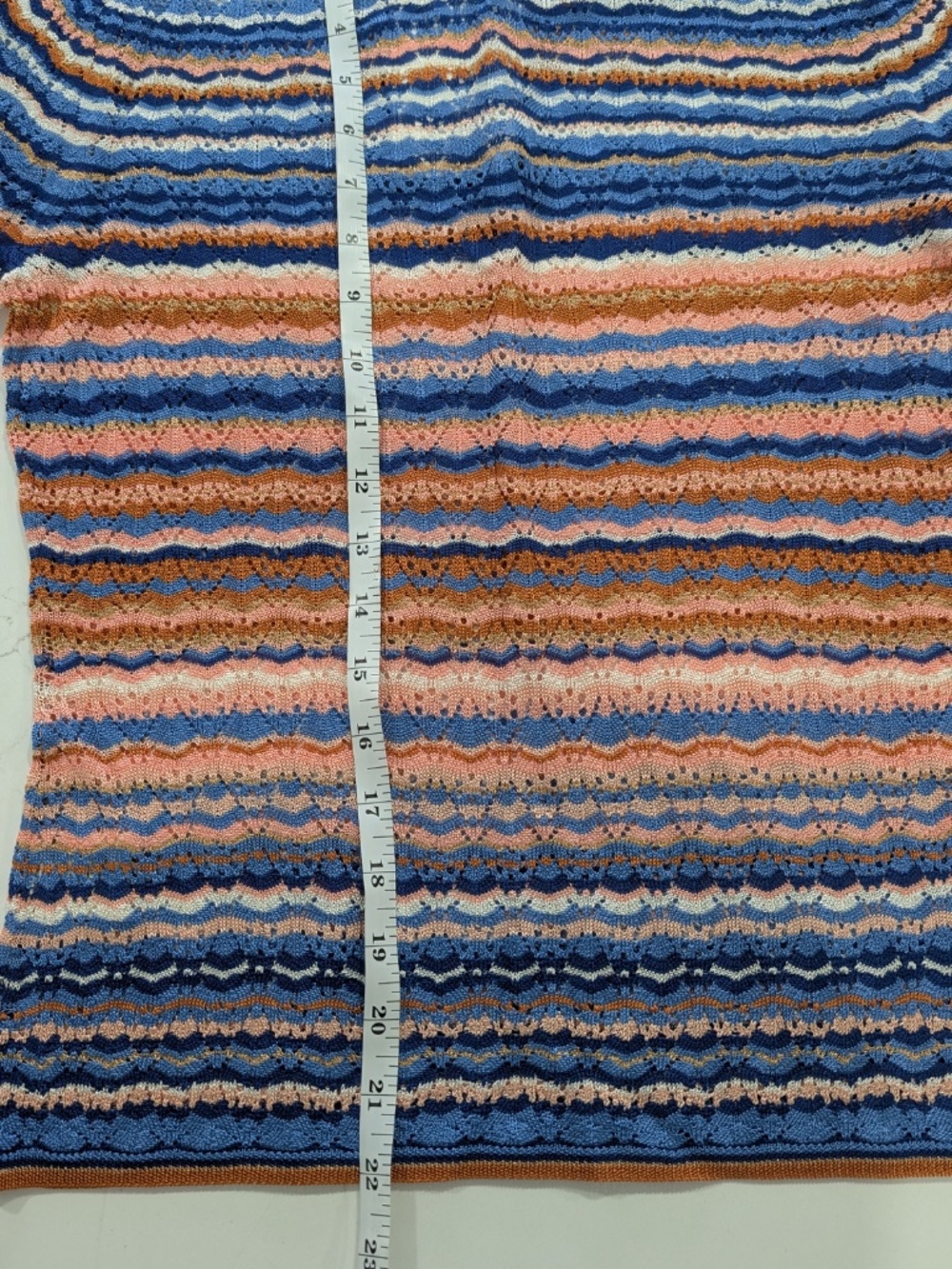 Ulla Johnson Lunaire Knit Top Large L Sunset Stripe Long Sleeve Pointelle NWT - Picture 6 of 10